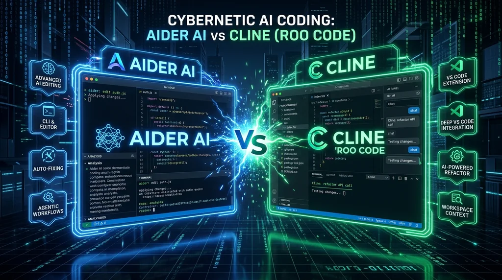 Aider AI vs Cline (Roo Code) 2026: Best Open Source Coding Agent? featured graphic