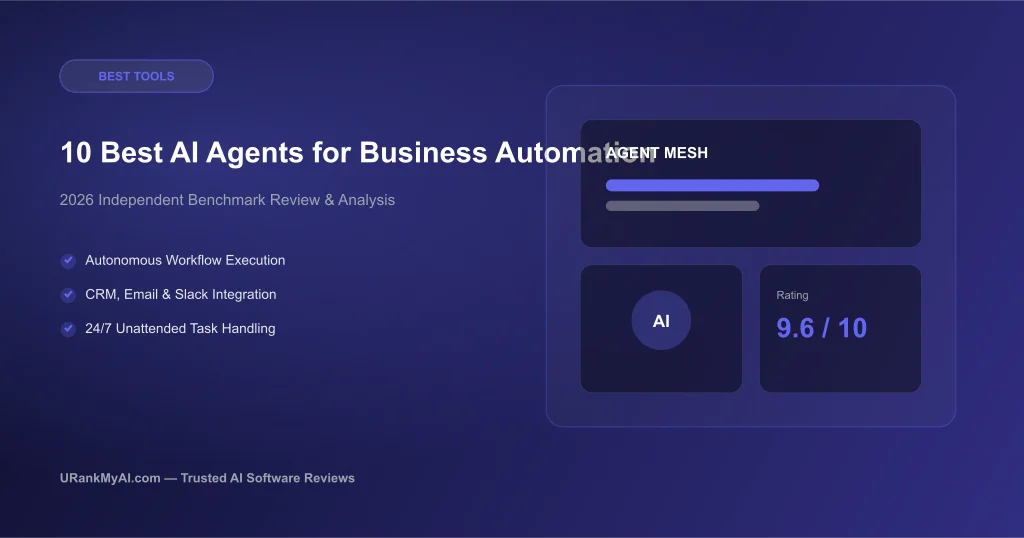 10 Best AI Agents for Business Automation in 2026 featured graphic