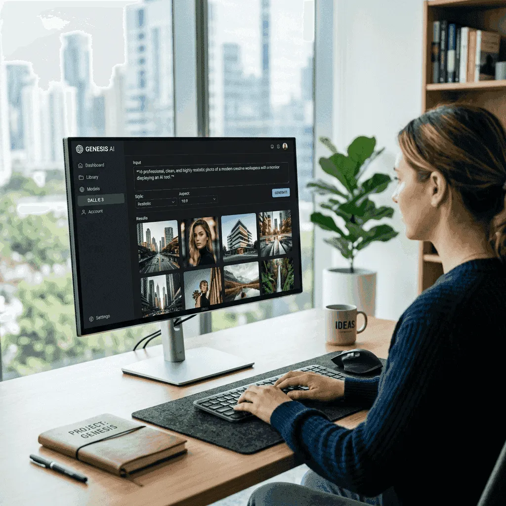 Midjourney v6 vs DALL-E 3 vs Adobe Firefly: Best AI Image Generator comparison featured graphic showing AI dashboard interface