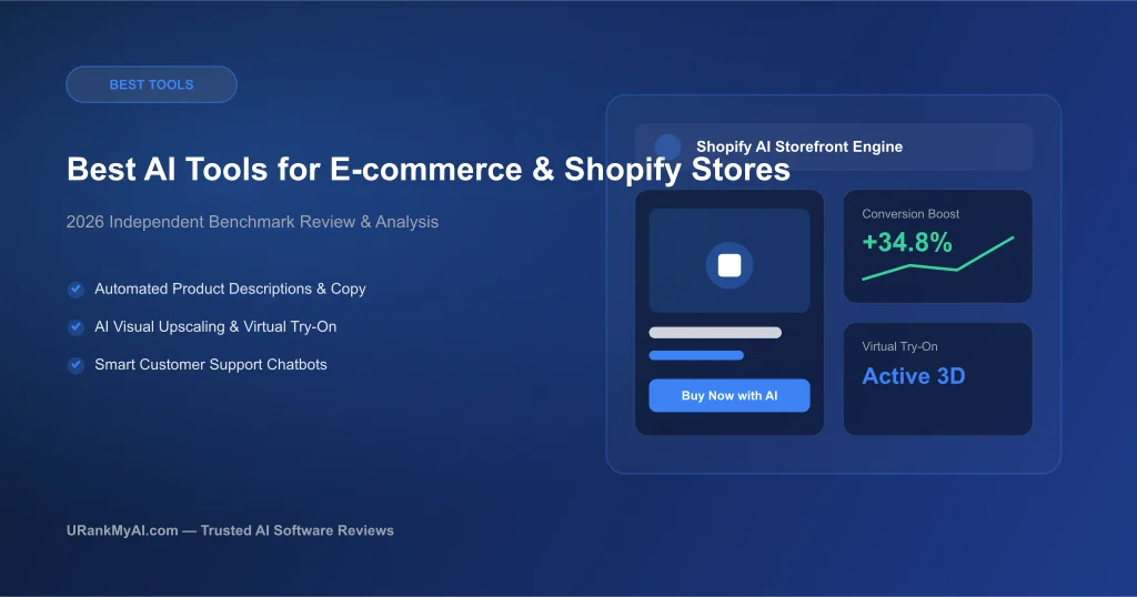 Best AI Tools for E-commerce & Shopify Stores (2026) featured graphic