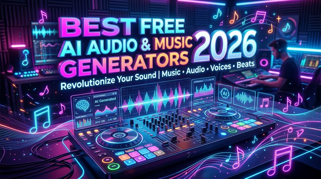 Featured image for Best Free AI Audio & Music Generators in 2026 - Best Tools