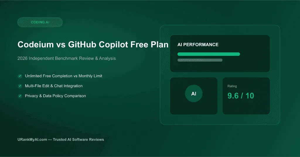 Featured image for Codeium vs GitHub Copilot Free Plan 2026: Which Wins? - Coding AI