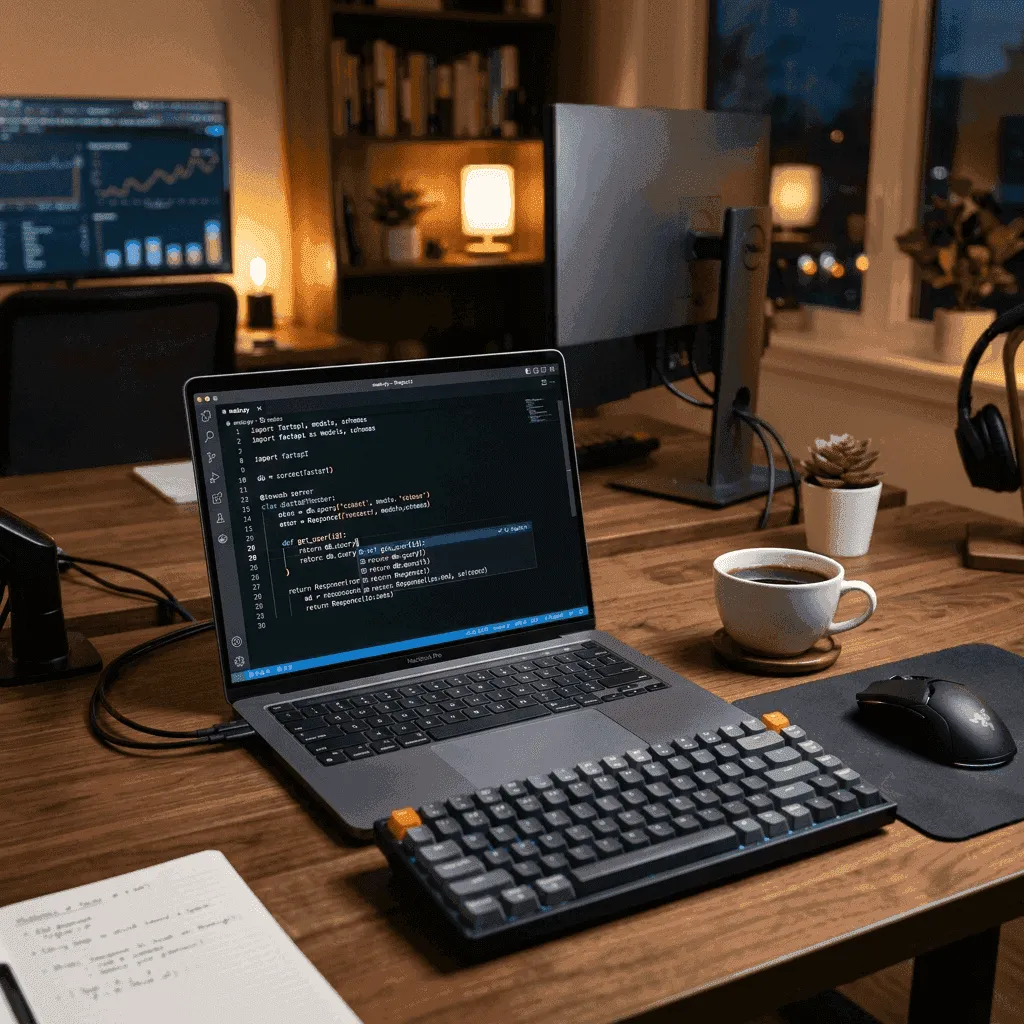 GitHub Copilot vs Cursor AI: Which is the Best AI Coding Assistant? comparison featured graphic showing AI dashboard interface