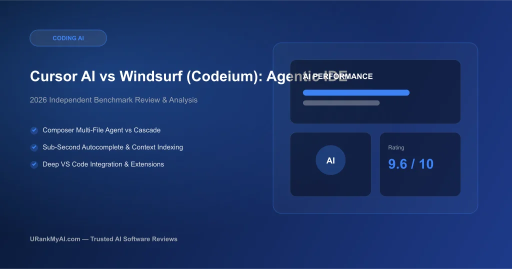 Cursor AI vs Windsurf (Codeium) 2026: Which Agentic IDE Wins? featured graphic