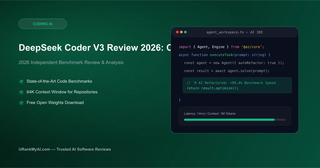 DeepSeek Coder V3 Review 2026: Benchmark Tests & Performance featured graphic