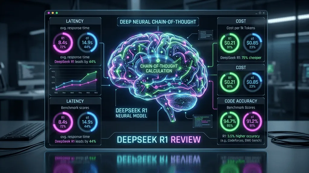 DeepSeek R1 Review 2026: Open Reasoning Model vs OpenAI o1 featured graphic