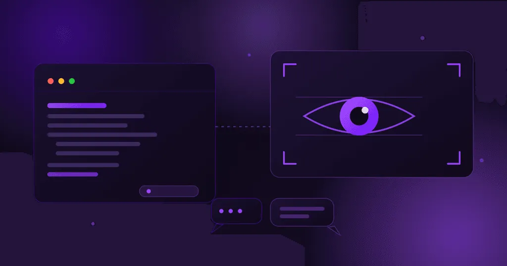 DeepSeek V4-Flash-Vision-Exp review featured graphic showing a dark mode AI dashboard interface with an image-recognition panel and chat bubbles in purple branding