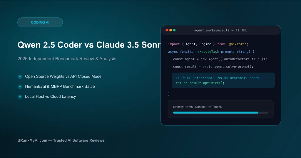 Qwen 2.5 Coder vs Claude 3.5 Sonnet (2026): Open Source vs Closed LLM featured graphic
