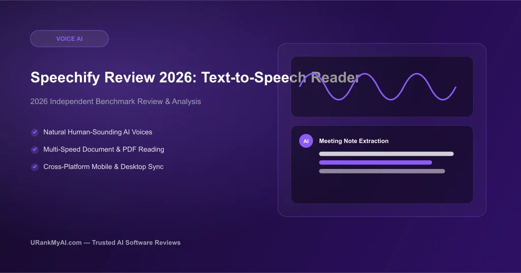 Featured image for Speechify Review 2026: AI Text-to-Speech Reader & Voice Synthesis - Voice AI