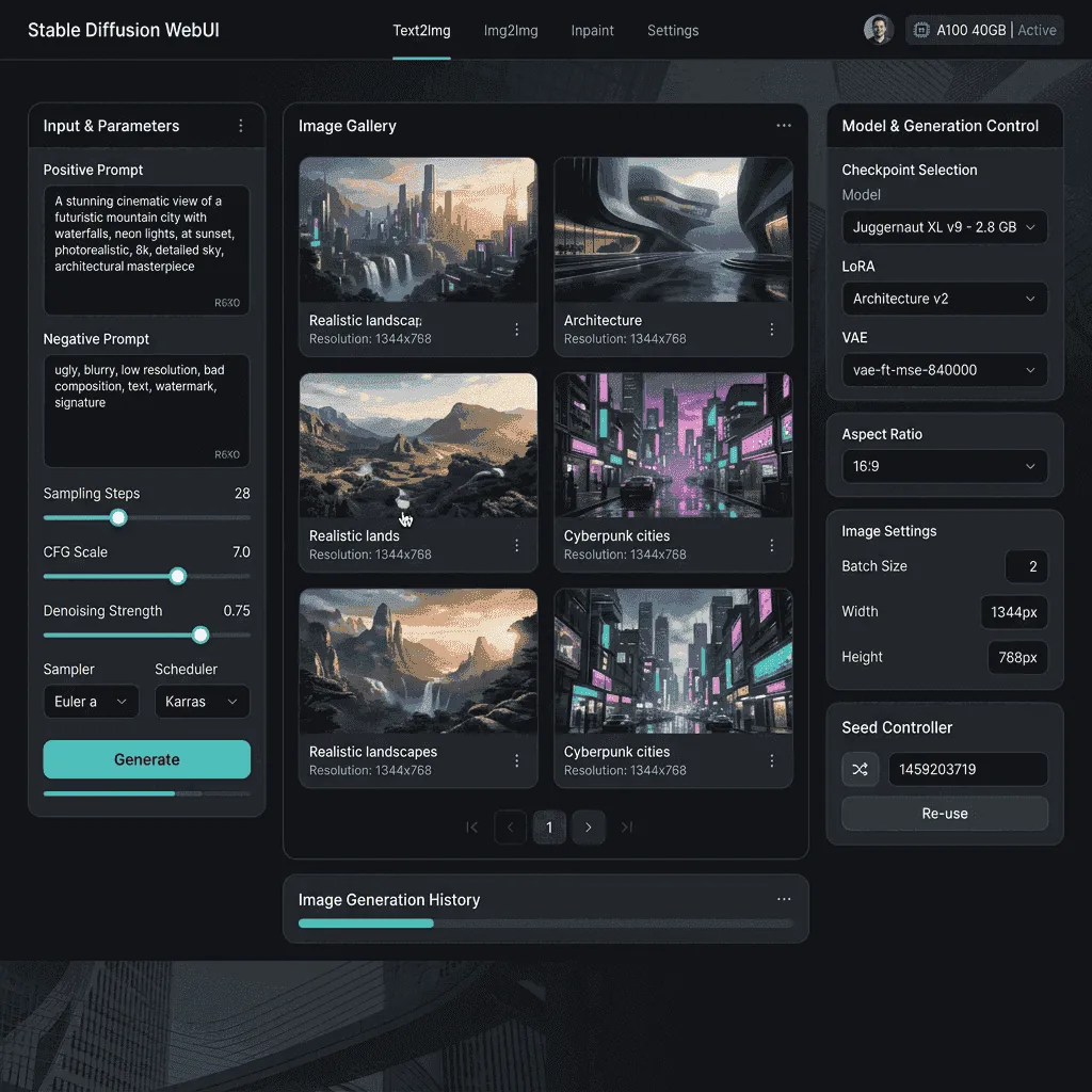 Stable Diffusion in 2026: The Complete Guide to Free AI Image Generation comparison featured graphic showing AI dashboard interface