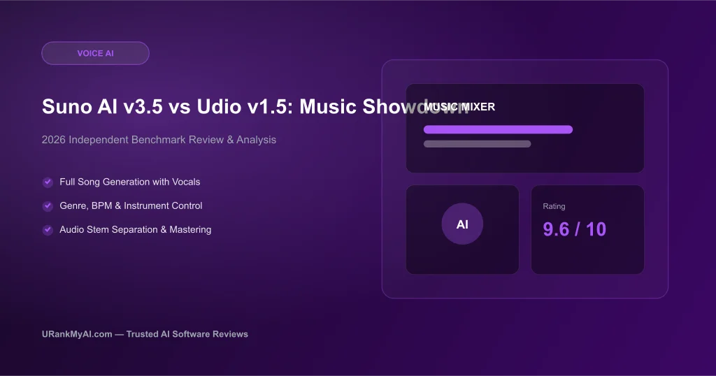 Featured image for Suno AI v3.5 vs Udio v1.5 (2026): The Ultimate AI Music Showdown - Voice AI