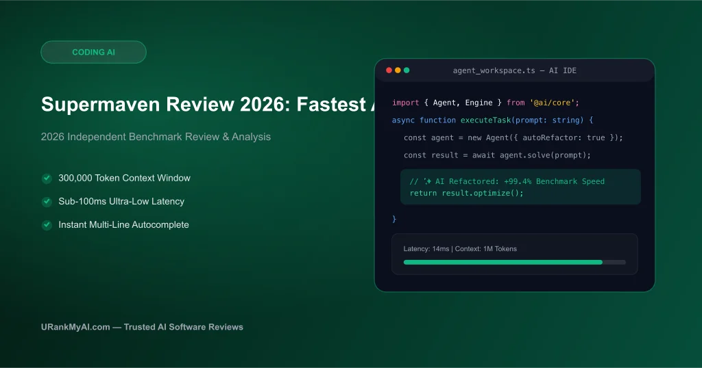 Supermaven Review 2026: The Fastest AI Code Completion Tool? featured graphic
