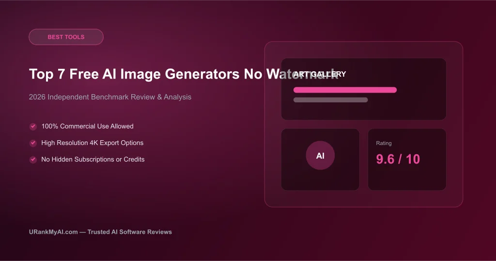 Top 7 Free AI Image Generators Without Watermarks (2026) featured graphic