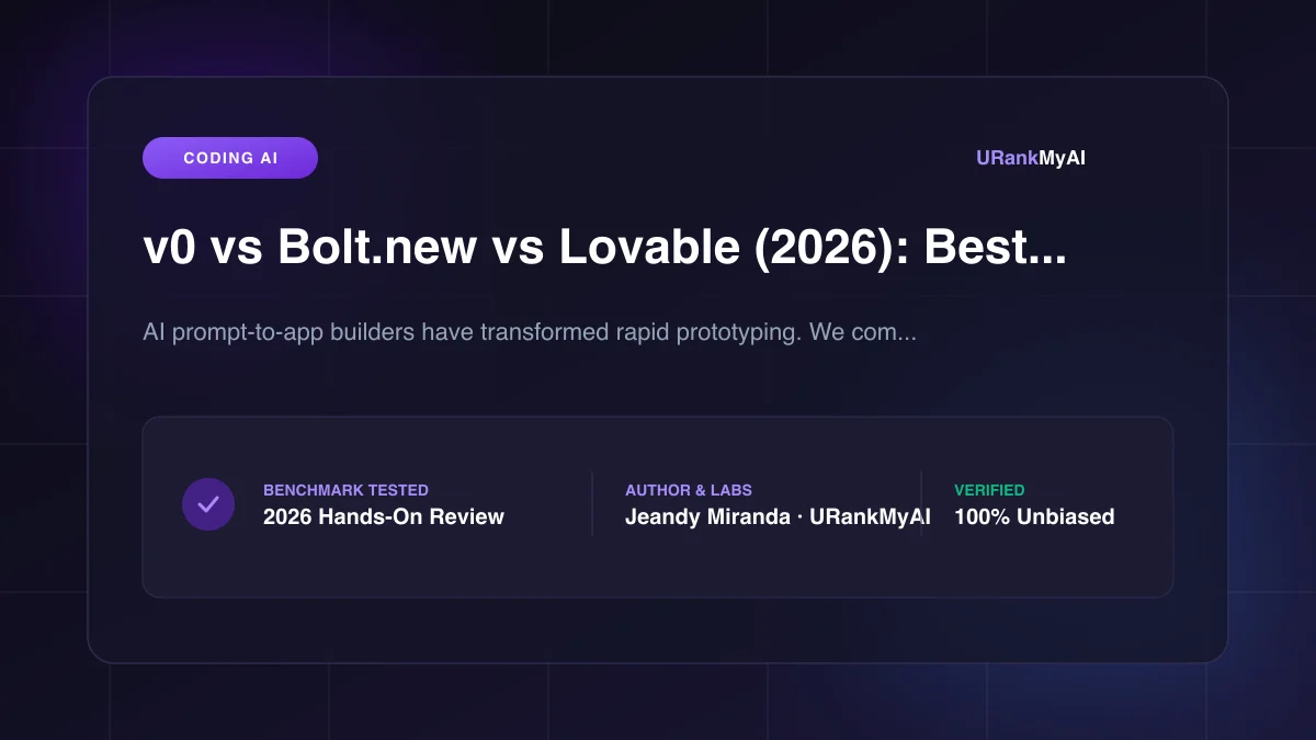 Comparison graphic of v0, Bolt.new, and Lovable dashboards