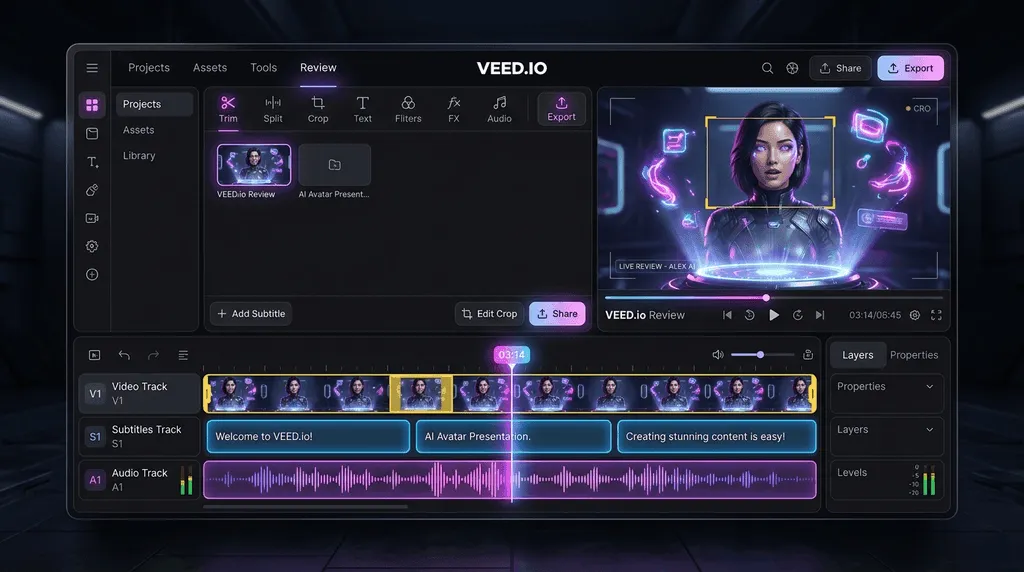 VEED.io AI Review 2026: Subtitles, Avatars & Video Editing Suite featured graphic