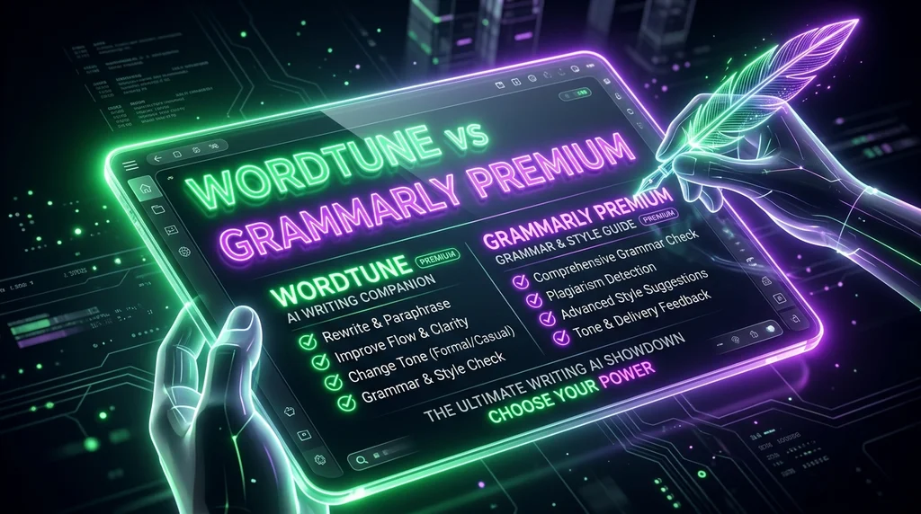 Wordtune vs Grammarly Premium (2026): Which Editing AI Wins? featured graphic